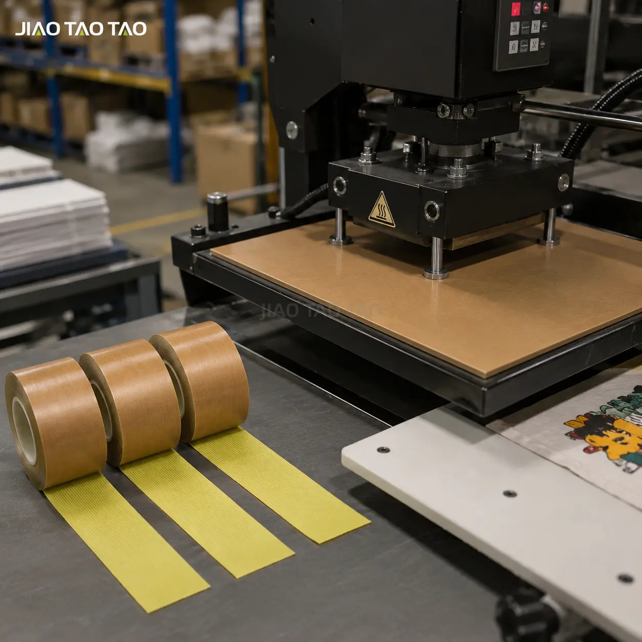 PTFE release paper tape for heat transfer platen and large area application
